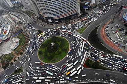 Atasco en una ciudad Chinajpg