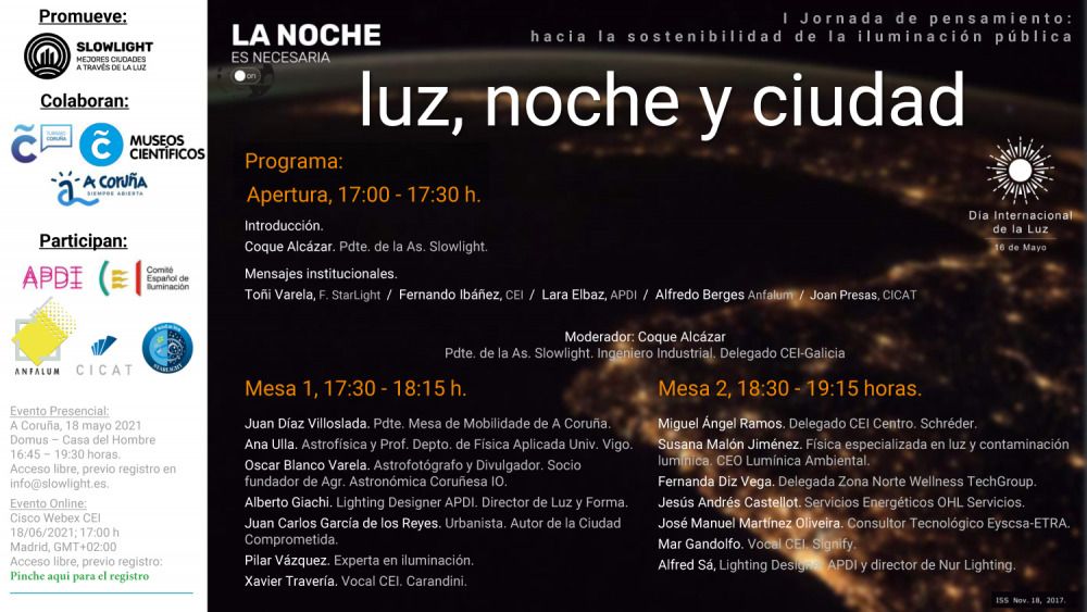 luz noche y ciudad