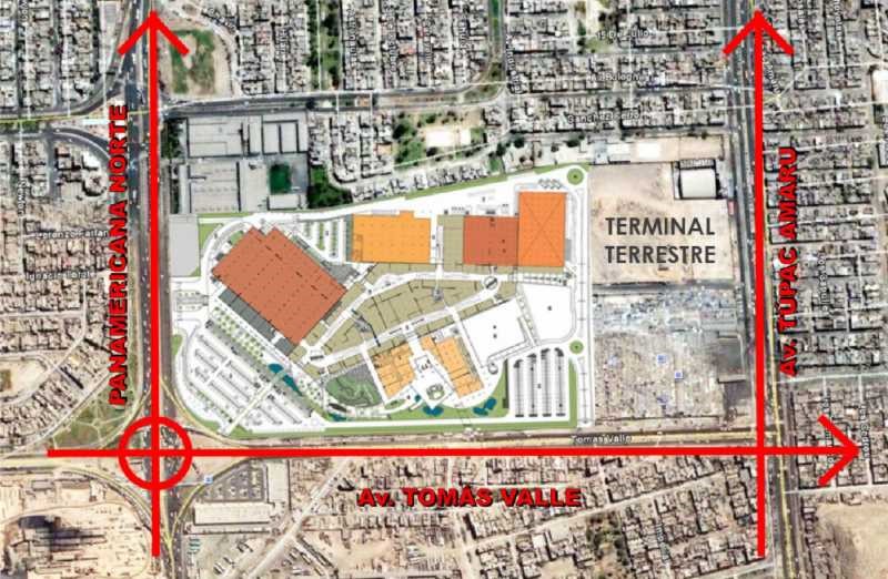 Plano de situación del Centro Comercial Plaza Norte