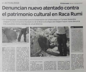 El oso de anteojos ve como trafican con su tierra. ¡SOS Chaparrí!
